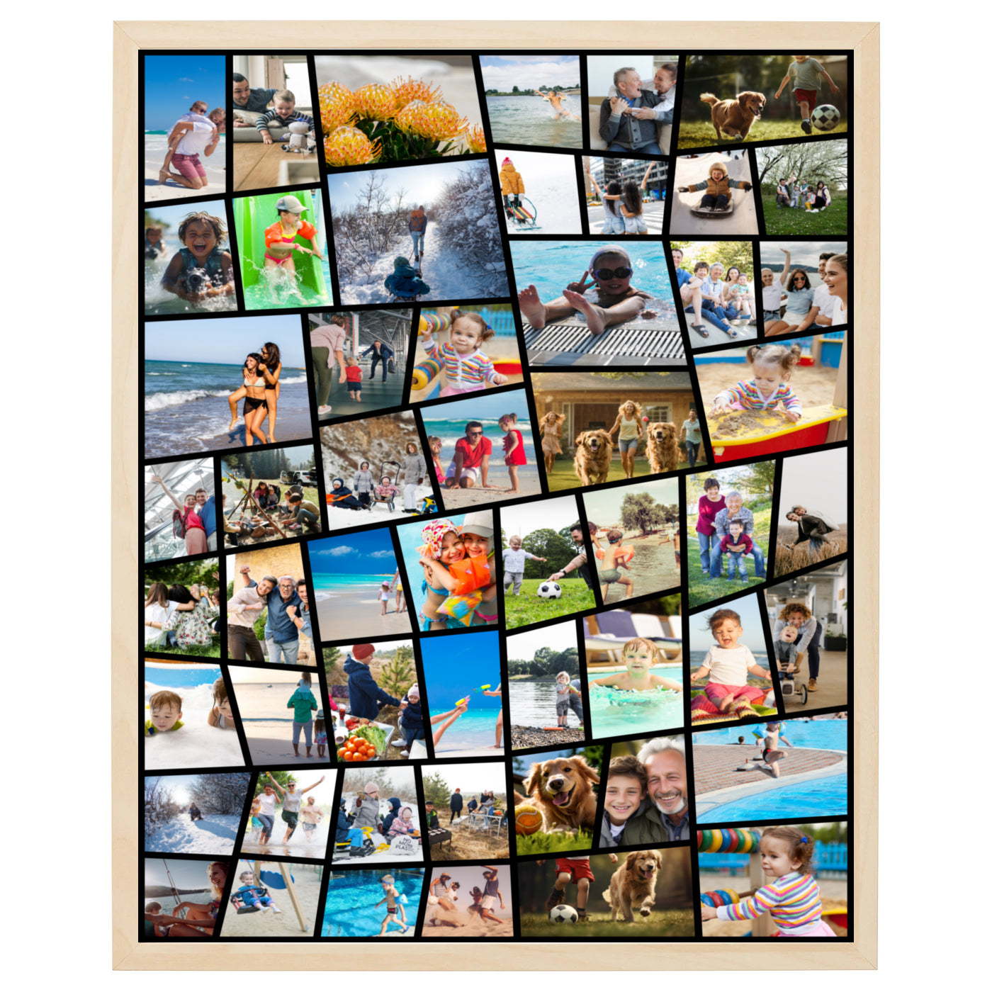 Foto collage 54 fotos i zig-zag design