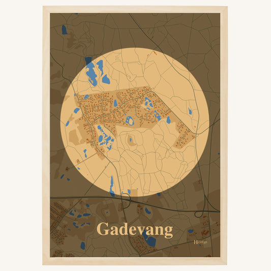 Gadevang plakat – Centrum 2026 – Lys pastel brun