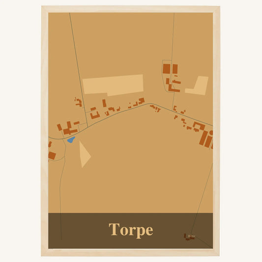 Torpe plakat – Firkantet 2026 – Lys pastel brun