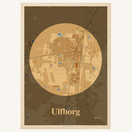 Ulfborg plakat – Centrum 2026 – Lys pastel brun