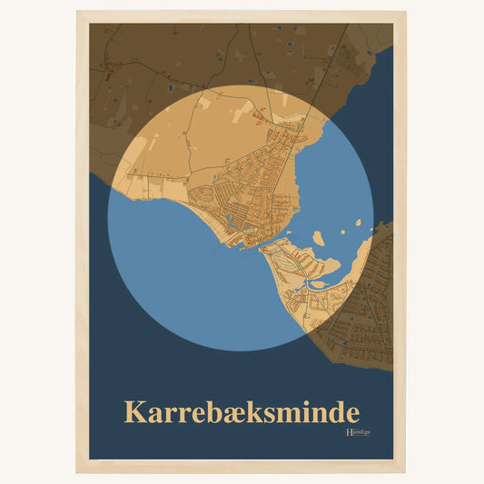 Karrebæksminde Plakat – Lys pastel brun