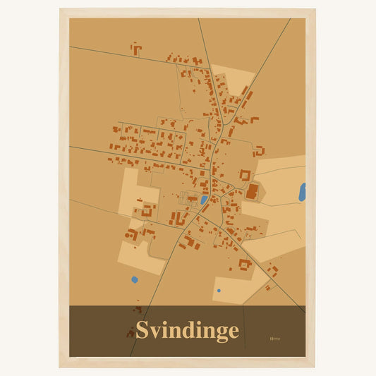Svindinge Plakat – Lys pastel brun