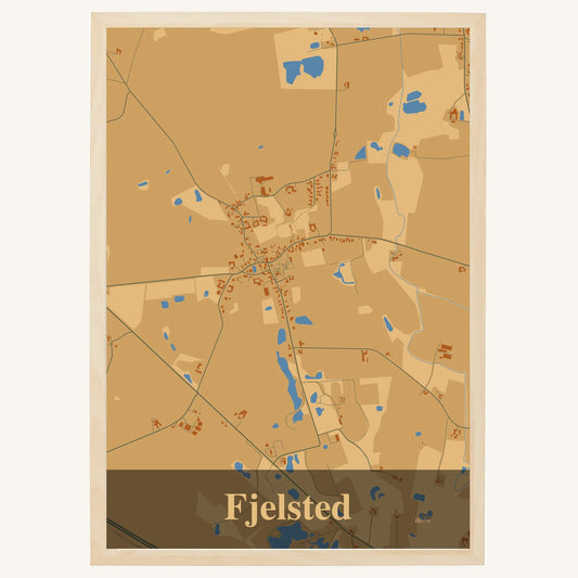 Fjelsted plakat – Firkantet 2026 – Lys pastel brun