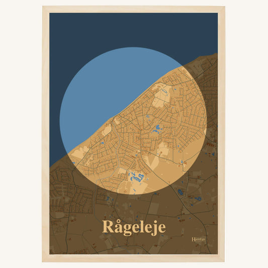 Rågeleje Plakat – Lys pastel brun