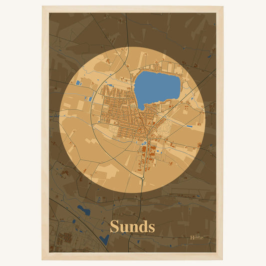 Sunds plakat – Centrum 2026 – Lys pastel brun