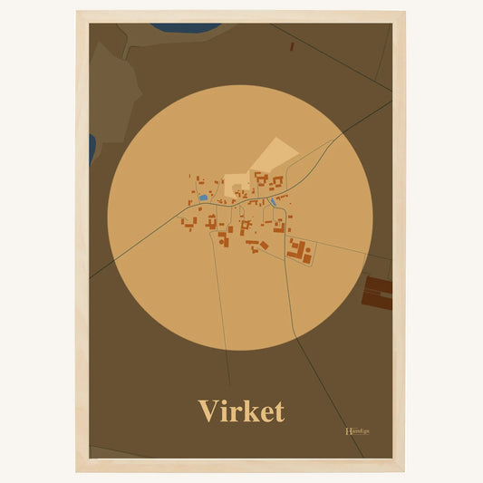 Virket plakat – Centrum 2026 – Lys pastel brun