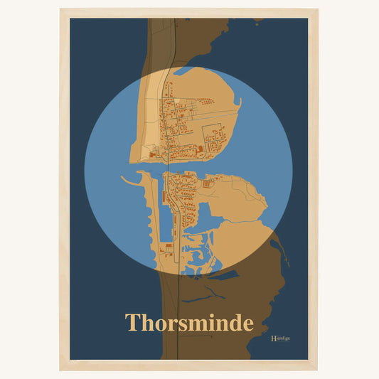 Thorsminde Plakat – Lys pastel brun