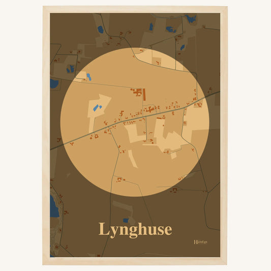 Lynghuse plakat – Centrum 2026 – Lys pastel brun