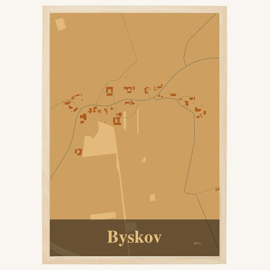 Byskov plakat – Firkantet 2026 – Lys pastel brun