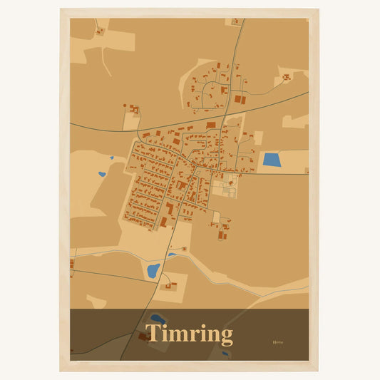 Timring plakat – Firkantet 2026 – Lys pastel brun