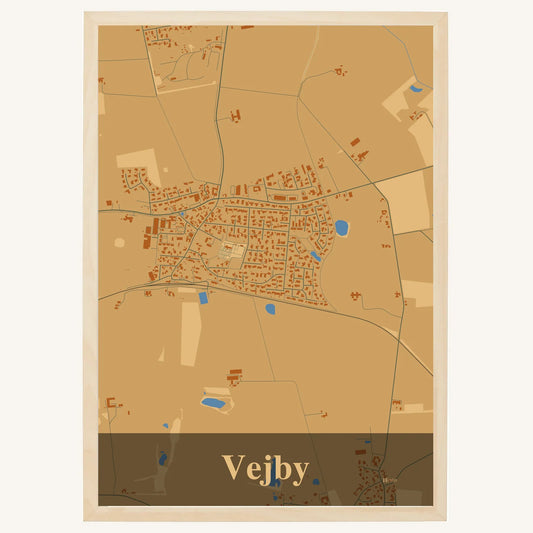 Vejby Plakat – Lys pastel brun