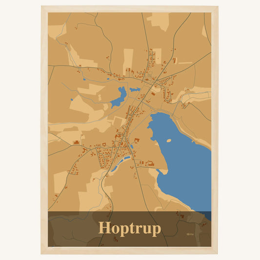 Hoptrup Plakat – Lys pastel brun