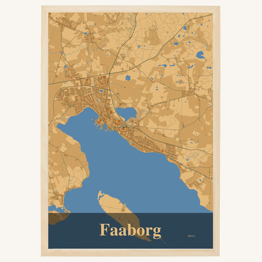 Faaborg plakat – Firkantet 2026 – Lys pastel brun
