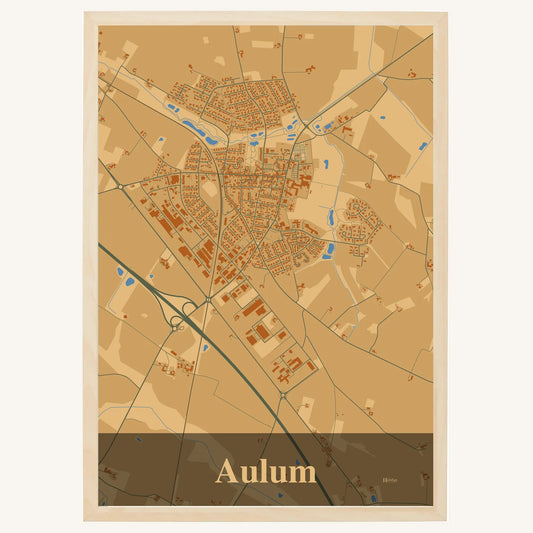 Aulum plakat – Firkantet 2026 – Lys pastel brun
