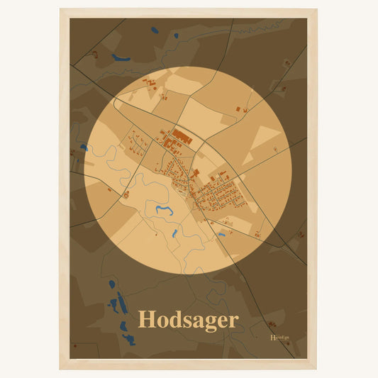 Hodsager plakat – Centrum 2026 – Lys pastel brun