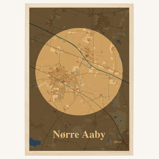 Nørre Aaby plakat – Centrum 2026 – Lys pastel brun