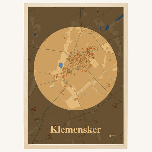 Klemensker plakat – Centrum 2026 – Lys pastel brun
