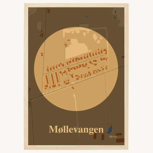 Møllevangen plakat – Centrum 2026 – Lys pastel brun