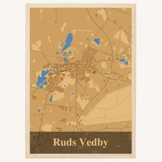 Ruds Vedby Plakat – Lys pastel brun