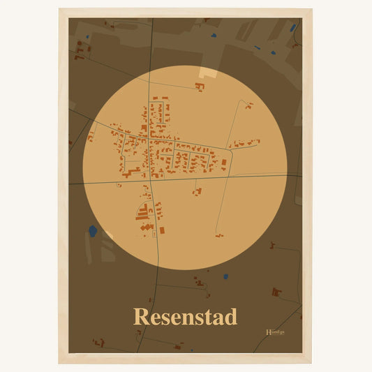 Resenstad plakat – Centrum 2026 – Lys pastel brun
