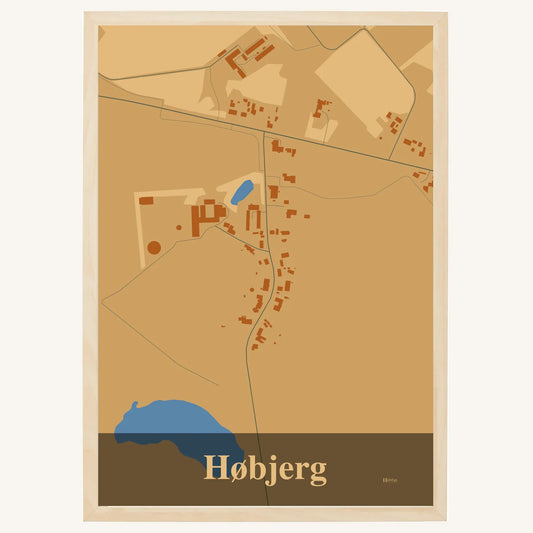 Høbjerg plakat – Firkantet 2026 – Lys pastel brun