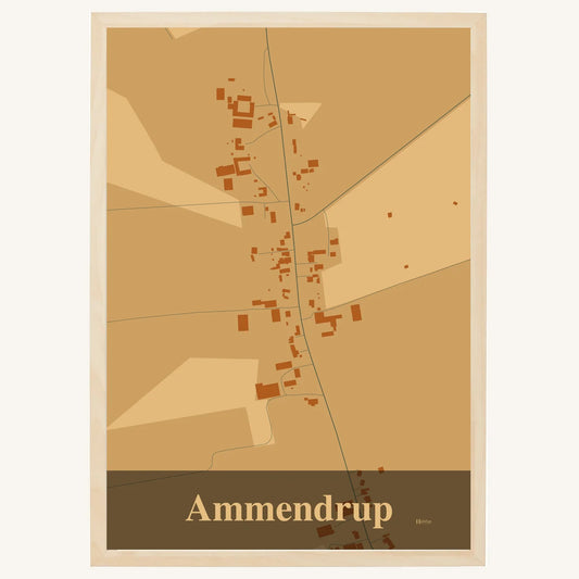 Ammendrup plakat – Firkantet 2026 – Lys pastel brun