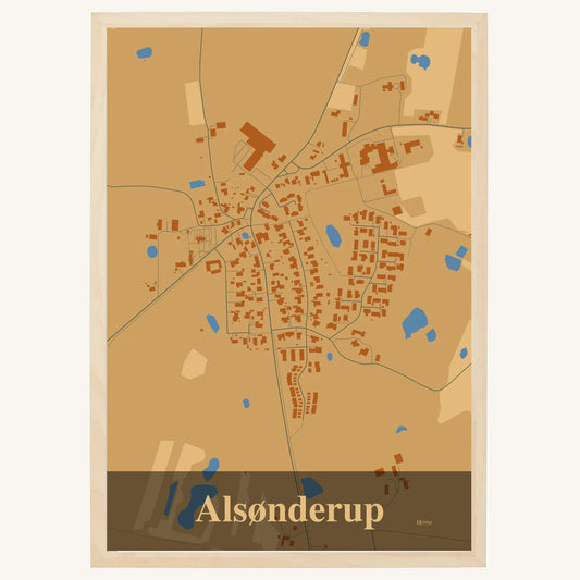 Alsønderup plakat – Firkantet 2026 – Lys pastel brun