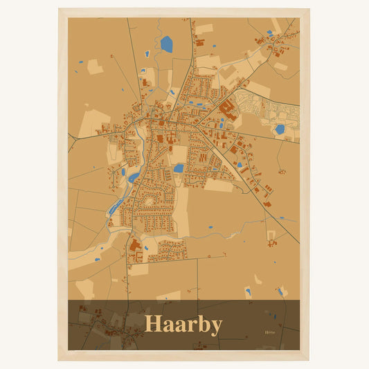 Haarby plakat – Firkantet 2026 – Lys pastel brun