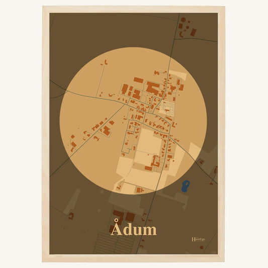 Ådum Plakat – Lys pastel brun