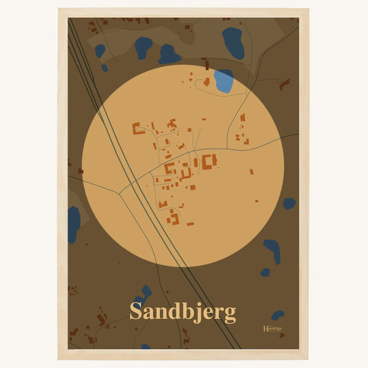 Sandbjerg plakat – Centrum 2026 – Lys pastel brun