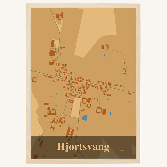 Hjortsvang plakat – Firkantet 2026 – Lys pastel brun