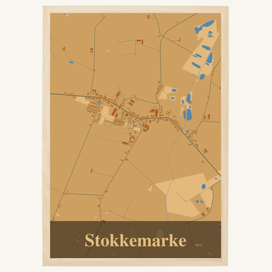 Stokkemarke Plakat – Lys pastel brun