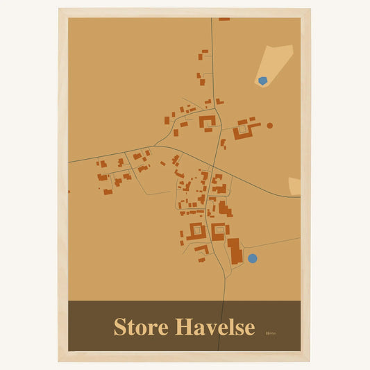 Store Havelse plakat – Firkantet 2026 – Lys pastel brun