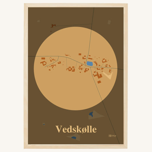 Vedskølle plakat – Centrum 2026 – Lys pastel brun