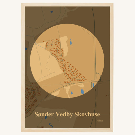 Sønder Vedby Skovhuse plakat – Centrum 2026 – Lys pastel brun