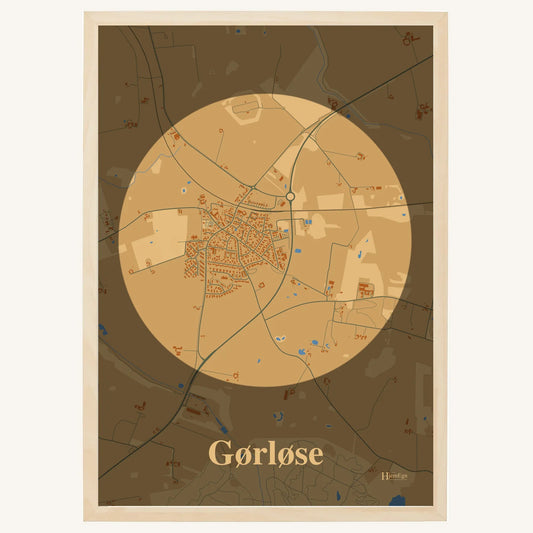 Gørløse Plakat – Lys pastel brun