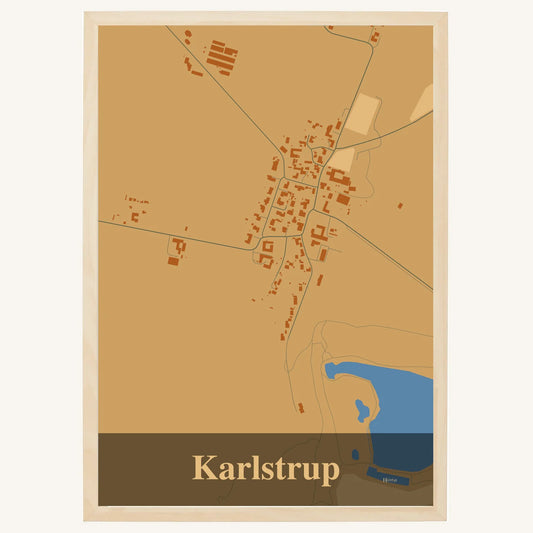 Karlstrup plakat – Firkantet 2026 – Lys pastel brun