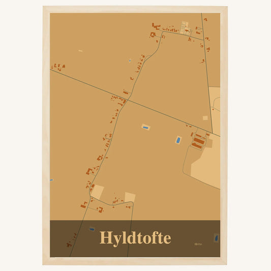 Hyldtofte plakat – Firkantet 2026 – Lys pastel brun