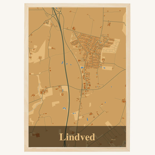 Lindved plakat – Firkantet 2026 – Lys pastel brun