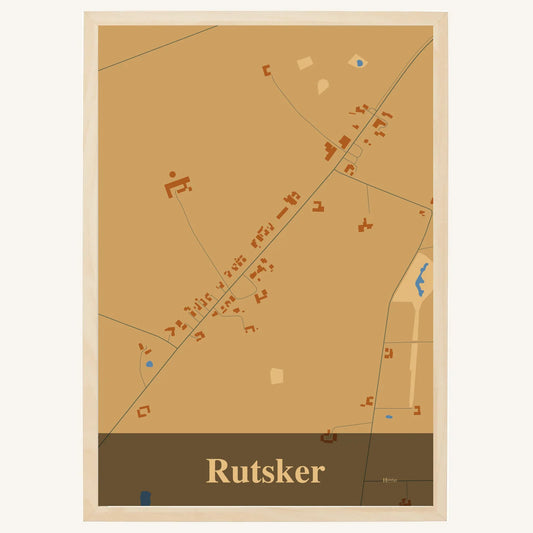 Rutsker plakat – Firkantet 2026 – Lys pastel brun