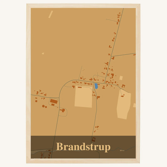 Brandstrup plakat – Firkantet 2026 – Lys pastel brun