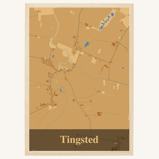 Tingsted plakat – Firkantet 2026 – Lys pastel brun