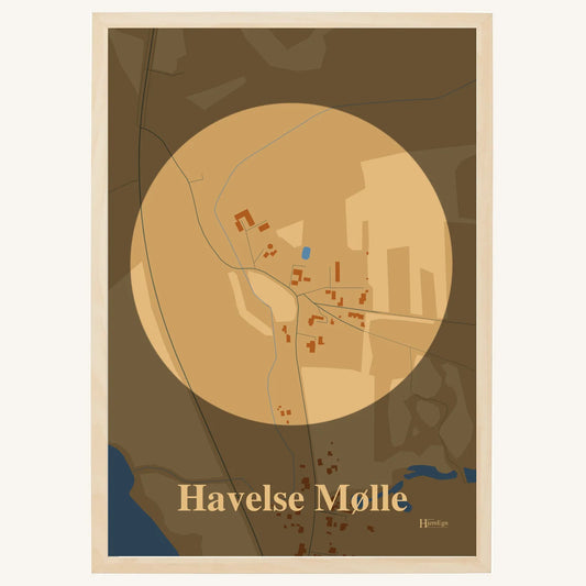 Havelse Mølle plakat – Centrum 2026 – Lys pastel brun