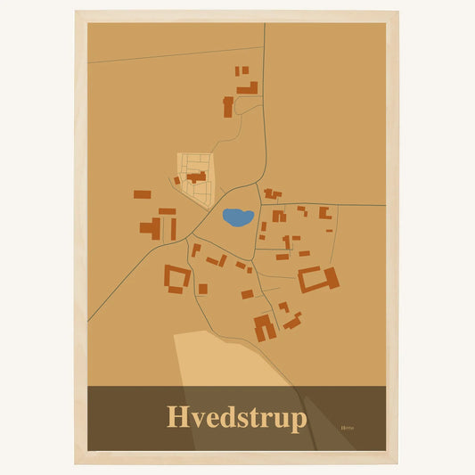 Hvedstrup plakat – Firkantet 2026 – Lys pastel brun