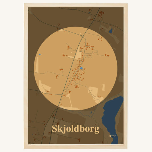 Skjoldborg plakat – Centrum 2026 – Lys pastel brun