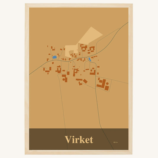 Virket plakat – Firkantet 2026 – Lys pastel brun