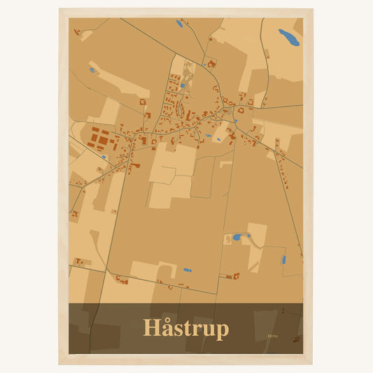 Håstrup plakat – Firkantet 2026 – Lys pastel brun