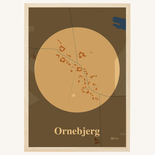 Ornebjerg plakat – Centrum 2026 – Lys pastel brun