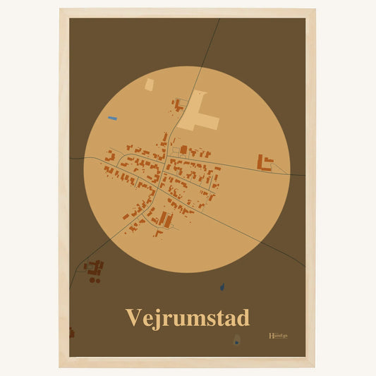 Vejrumstad plakat – Centrum 2026 – Lys pastel brun