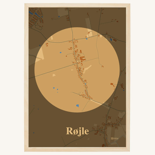 Røjle Plakat – Lys pastel brun